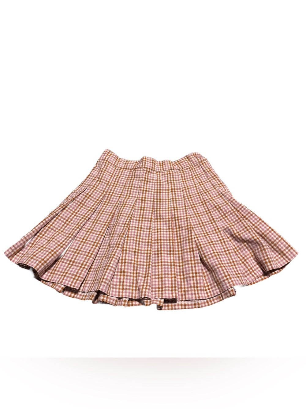 Aerie Class Act Mini Skirt Women's XS Plaid High Waisted Pleated Pink Preppy - Picture 3 of 6